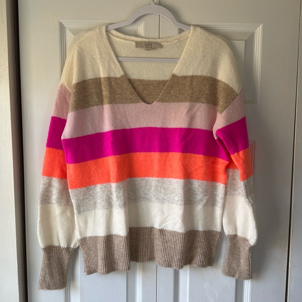 LOFT Striped Sweater, Size S